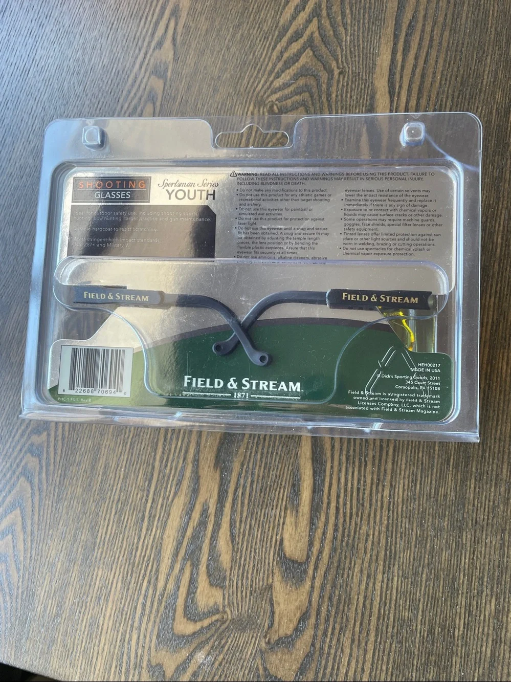 Youth Shooting Glasses Field & Stream Sportsman Series NIB